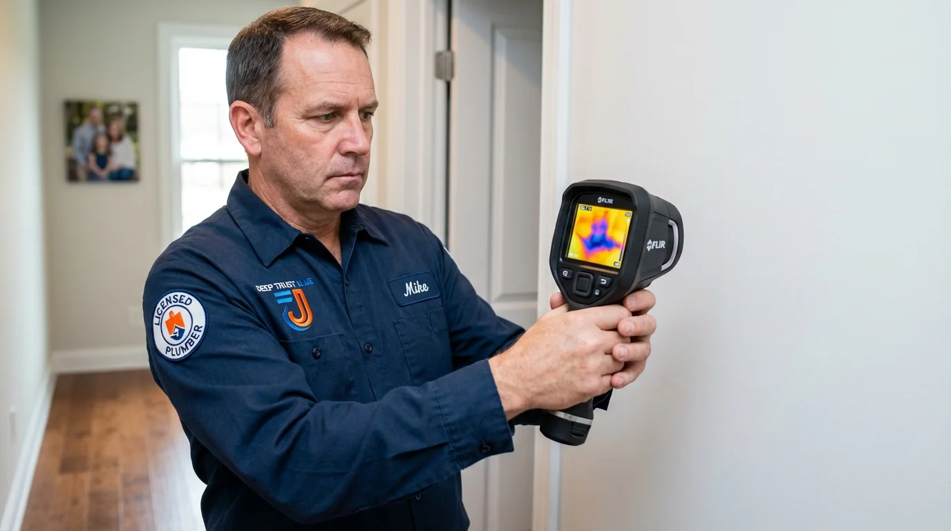 Thermal imaging leak detection by Johns Plumbing LLC in Cutchogue